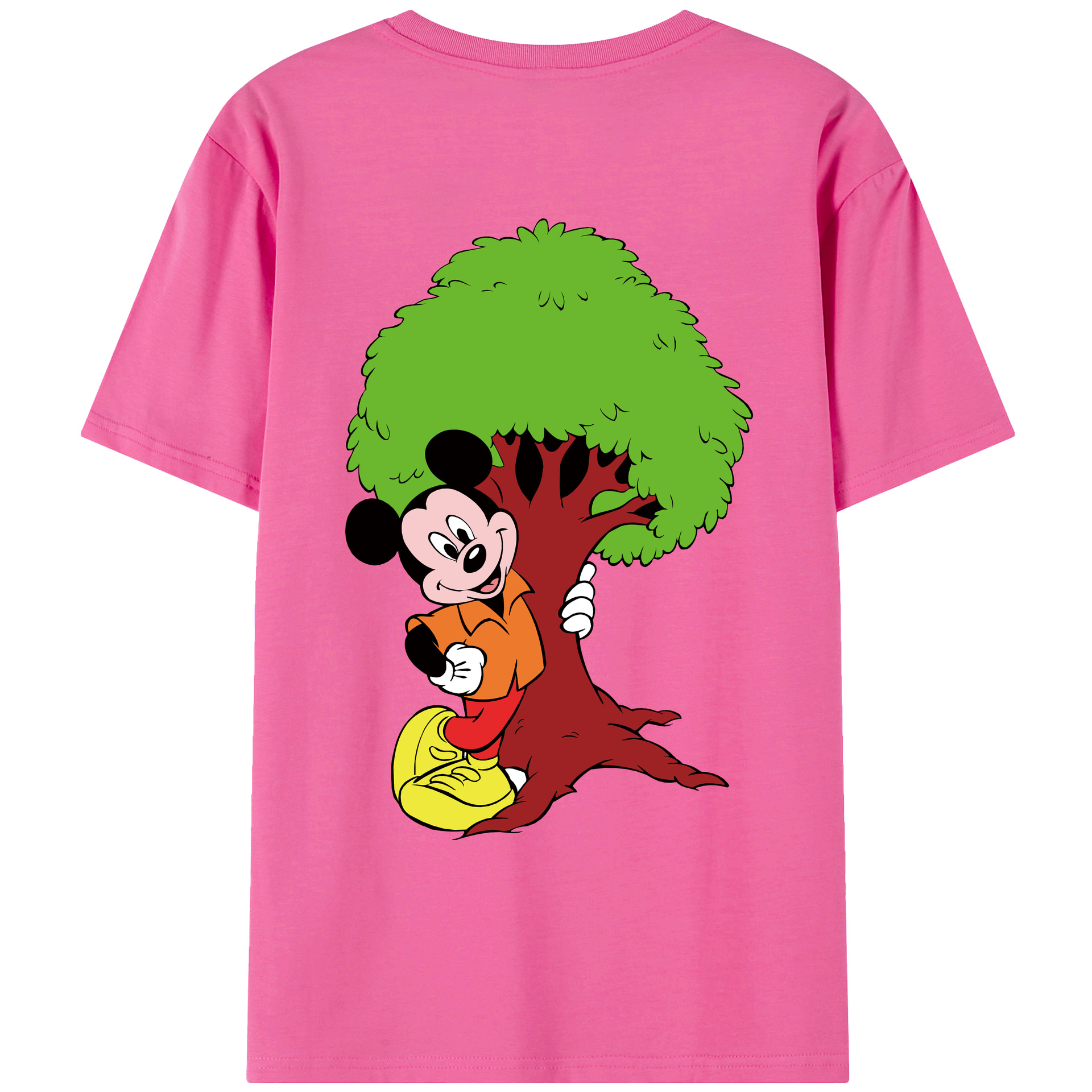 （画像用） ミッキーマウス Mickey Mouse レディース半袖Tシャツ(バックプリント)